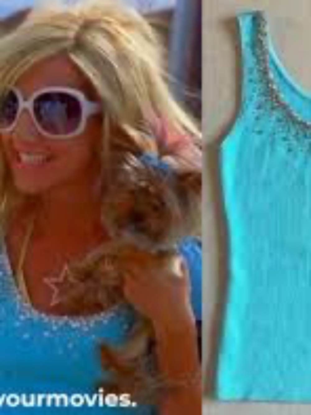 Cache pink embellished tank top as seen on Sharpay